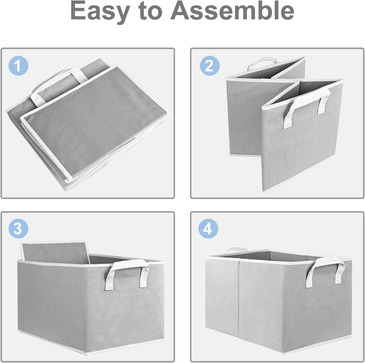 Closet Storage Bins, Fabric Closet Organizers and Storage Basket for Shelves, Collapsible Shelf