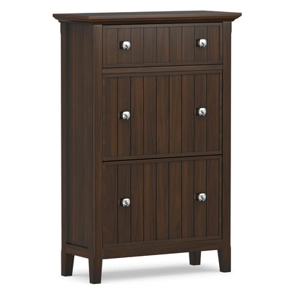 SIMPLIHOME Acadian 36" Wide Solid Wood Cabinet in Black