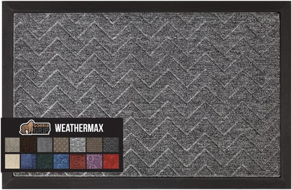 GORILLA GRIP All-Season WeatherMax Doormat, 47x35, Durable Natural Rubber, Stain and Fade