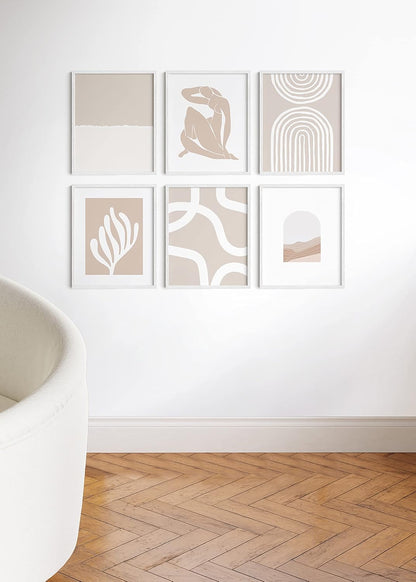 HAUS AND HUES Set of 6 - White Picture Frames Poster Frames for Wall, Wood Frame 16x20 White Frames