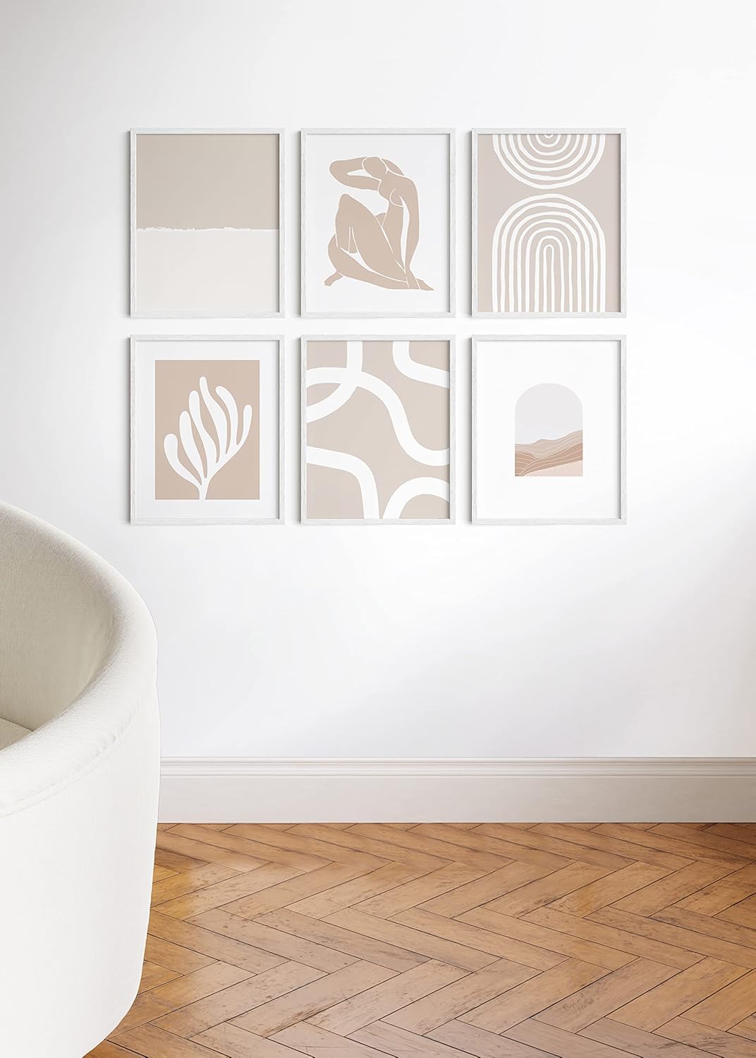 Haus and Hues 16x20 White Oak Wood Picture Frames Set of 25 - Premium Bulk Picture Frames 16x20