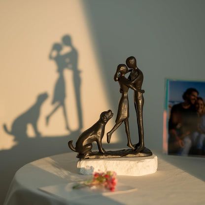 Sziqiqi Anniversary Iron Gifts for Her - Couple Love Sculpture Anniversary Iron Gift for Couple