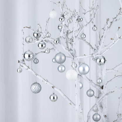 LANGXUN 36pcs Silver Christmas Tree Decorations Balls, Bolas De Navidad, 2025 Christmas Decor