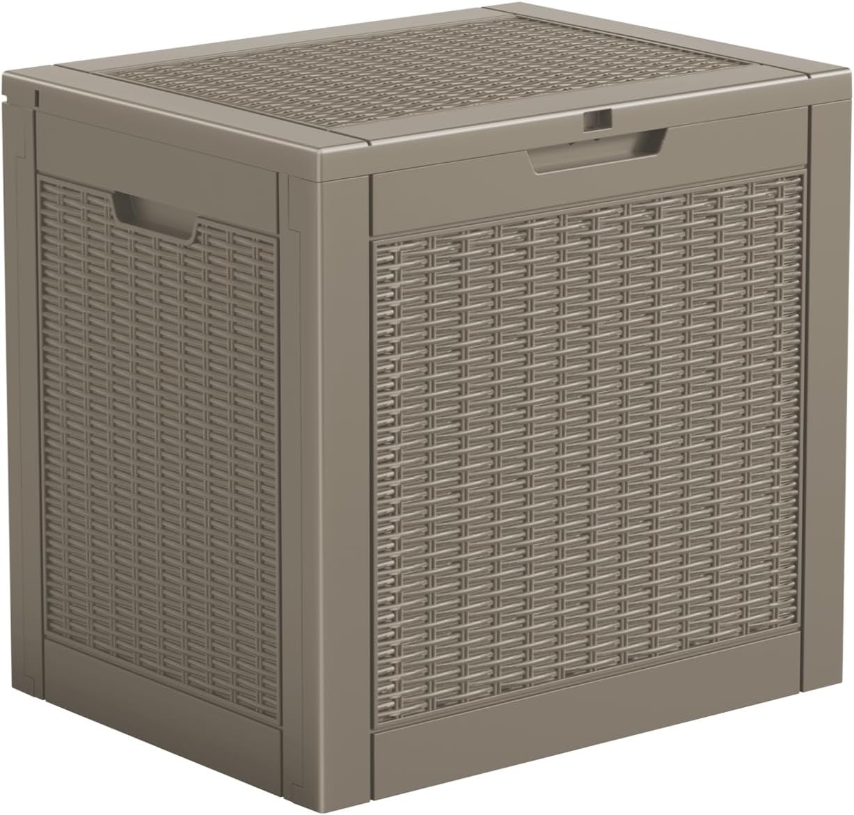 Vixzen 31 Gallon Resin Deck Box - Lockable Outdoor Storage for Patio Cushions, Garden Tools, Pool