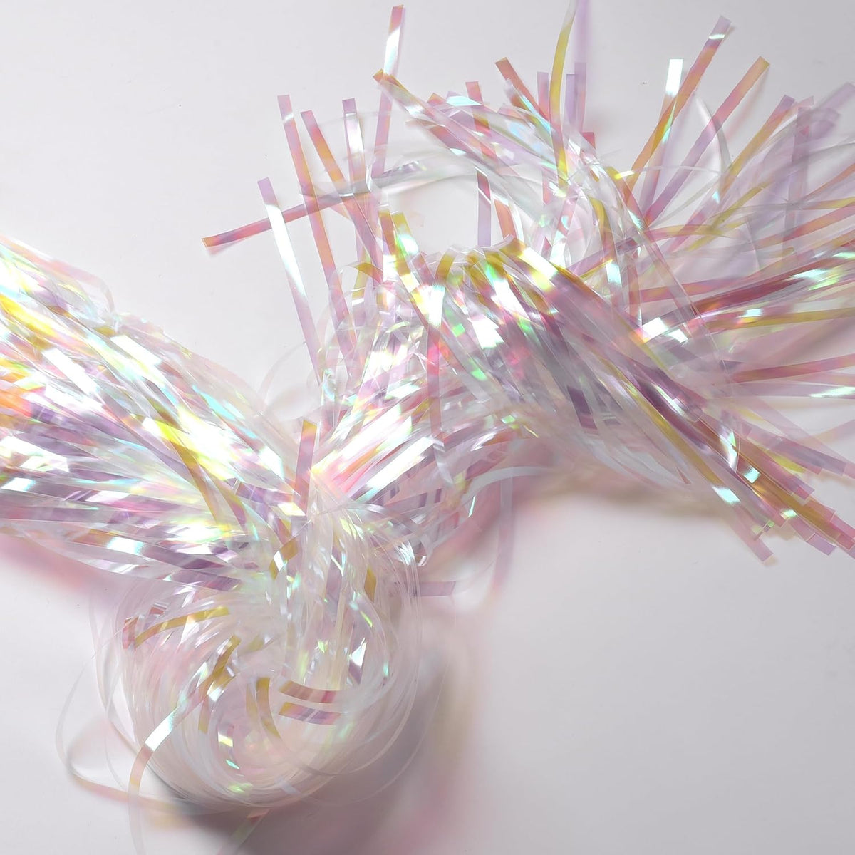 BRAVESHINE Party Decorations Iridescent Foil Fringe Backdrops - 2 Pack 3.2 x 6.5 ft Holographic