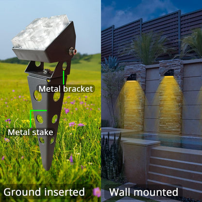 Solar Spot Lights Outdoor Waterproof IP65 Landscape Spotlights with Metal Stake Total 84ft Cable