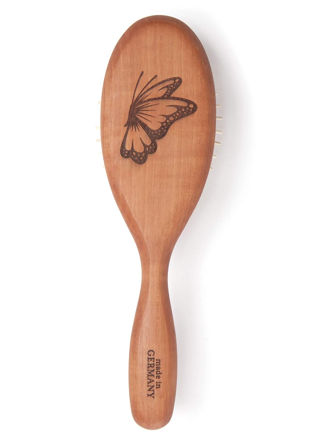 Desert Breeze Natural Wood Bristle Hair Brush, Gentle Scalp Massage, Pear Wood Handle, Made in