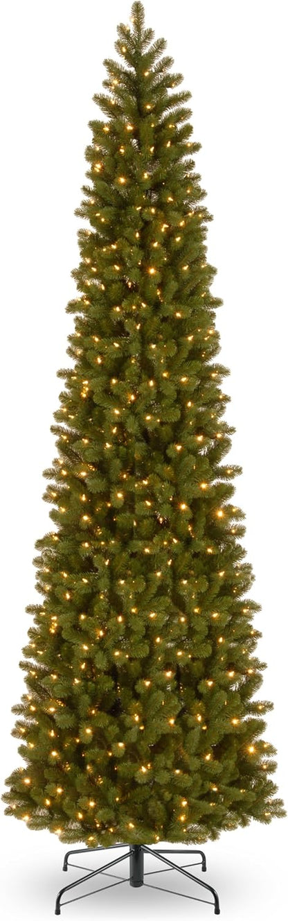 National Tree Company Pre-lit 'Feel Real' Artificial Giant Slim Downswept Christmas Tree, Green