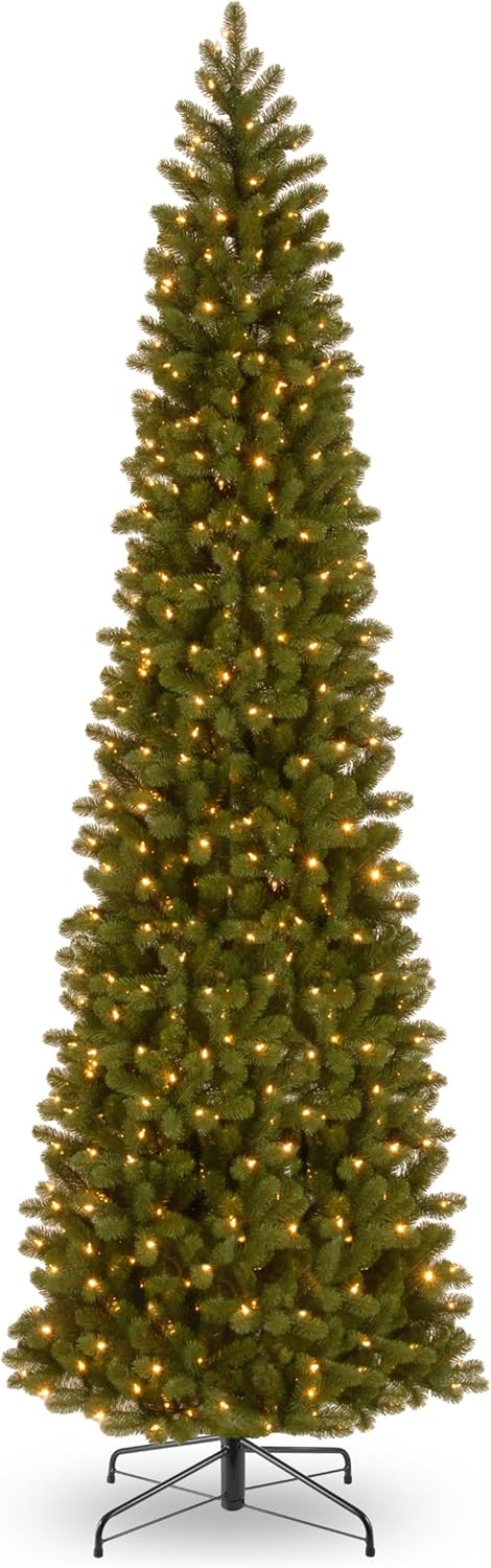 National Tree Company Pre-lit 'Feel Real' Artificial Giant Slim Downswept Christmas Tree, Green
