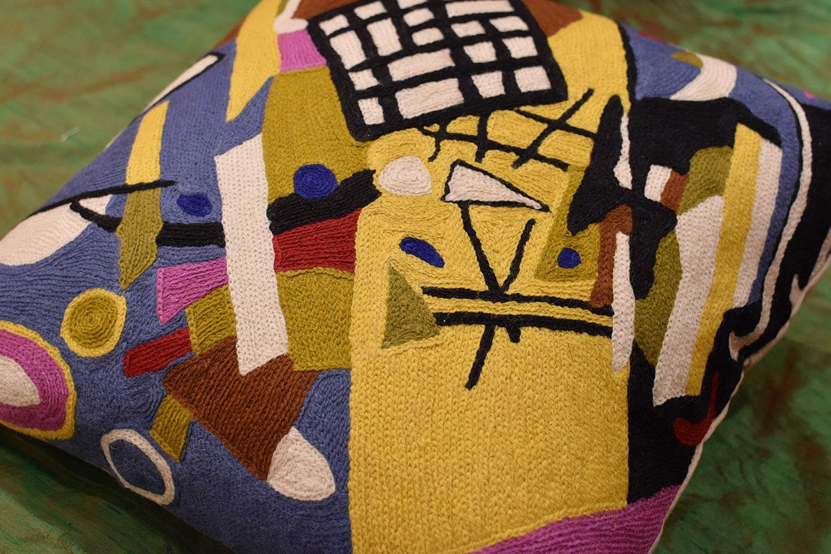 Kandinsky Modern Pillow Cover Frame Gray Abstract Pillowcase Grey Modern Chair Cushion Contemporary