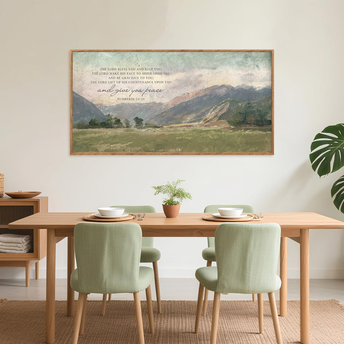 Aurlan Numbers 6:24-26 May The Lord Bless You Wall Art(40"x20"), Large Jesus Christian Bible Verse