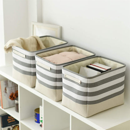 TheWarmHome Extra Large Cube Storage Bins Baskets for Organizing, Sturdy Fabric Storage Basket Cube