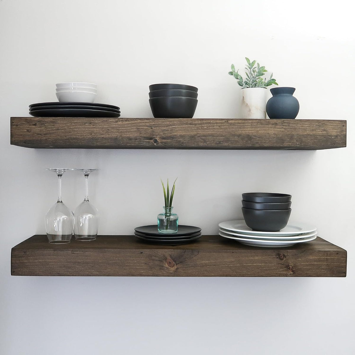 Modern Floating Shelves 3 Inches Thick for Wall, Wide Shelves for Kitchen, Living Room, Bedroom