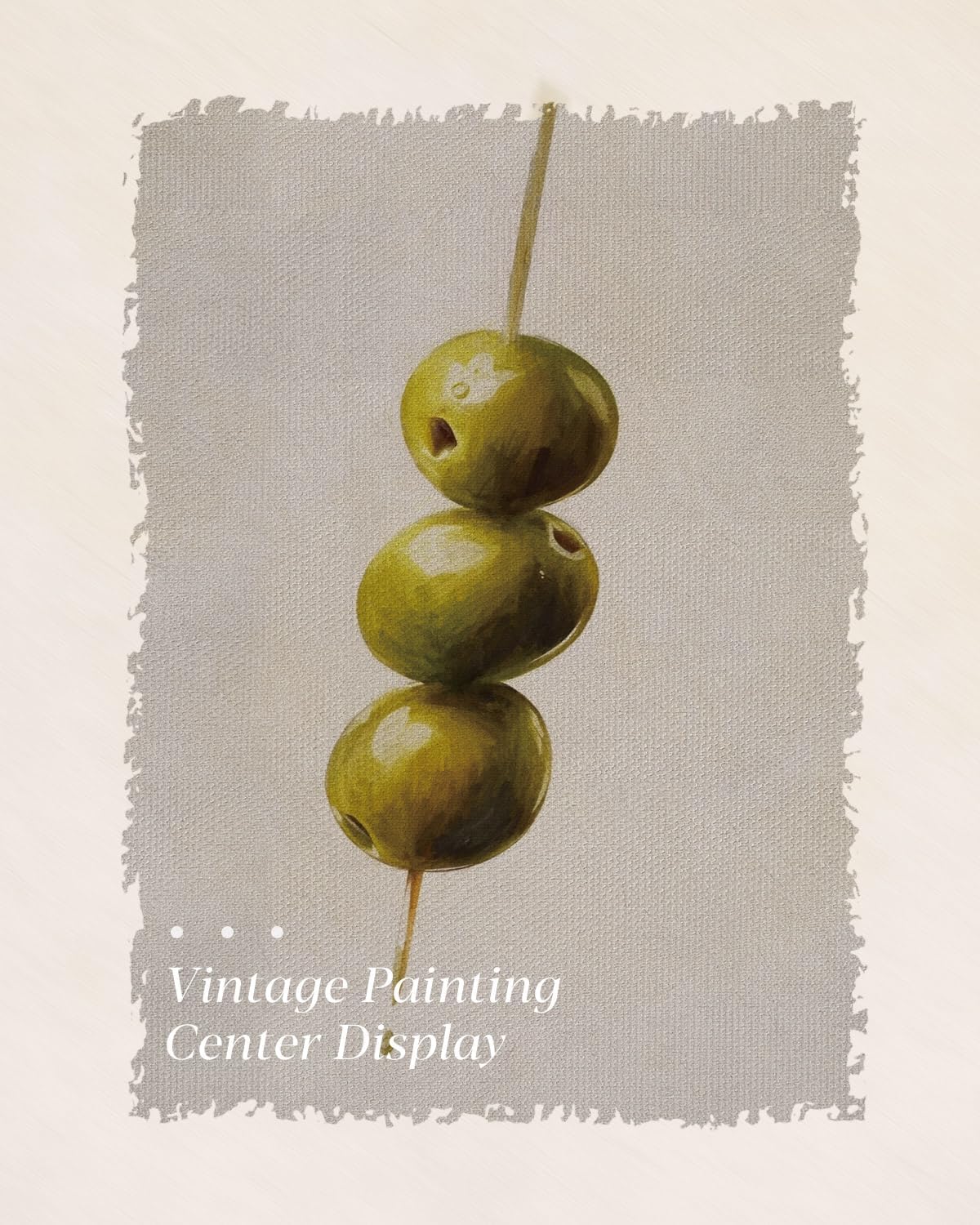HUARCEY Gold Framed Wall Art for Living Room, Olive Skewers Painting Prints, Vintage Wall Decor for