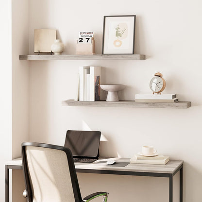 HOOBRO Floating Shelves for Wall, Wall Mounted Shelf Set of 2, 39.4" Hanging Shelf with Invisible