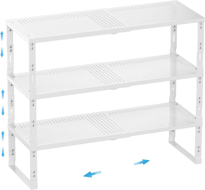 Expandable Spice Rack,Stackable Storage for Cabinet, Multi-Functional Kitchen