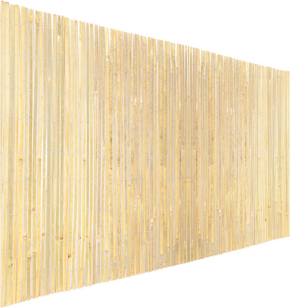 VEVOR Natural Bamboo Privacy Fence Screen, Eco-Friendly Decorative Bamboo Slat Fence, 6 ft H x 16