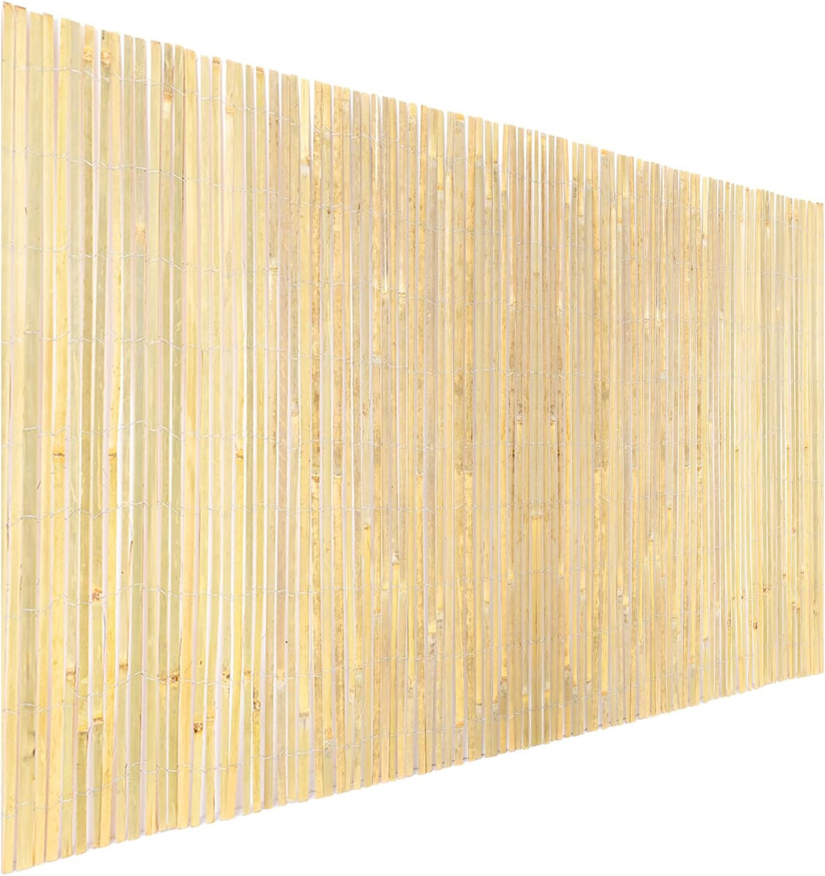 VEVOR Natural Bamboo Fence Privacy Screen, Eco-Friendly Decorative Bamboo Slat Fence, 6 ft H x 13