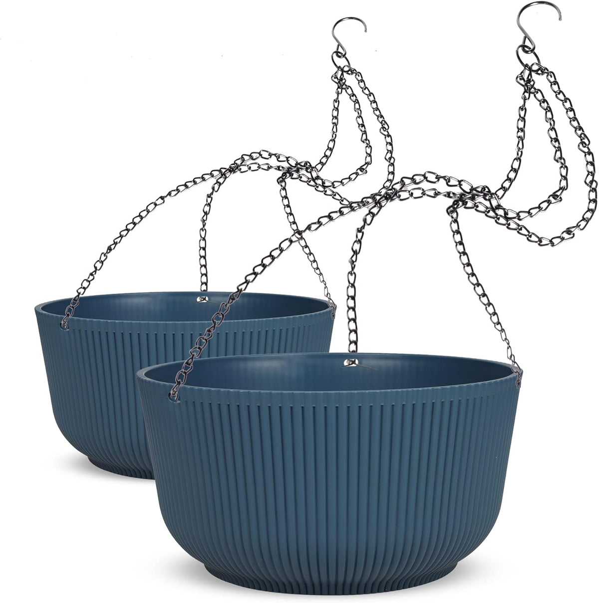 Dexceder 9.8 Inch Self Watering Hanging Planters Indoor Outdoor, Thickened Hanging Basket Flower