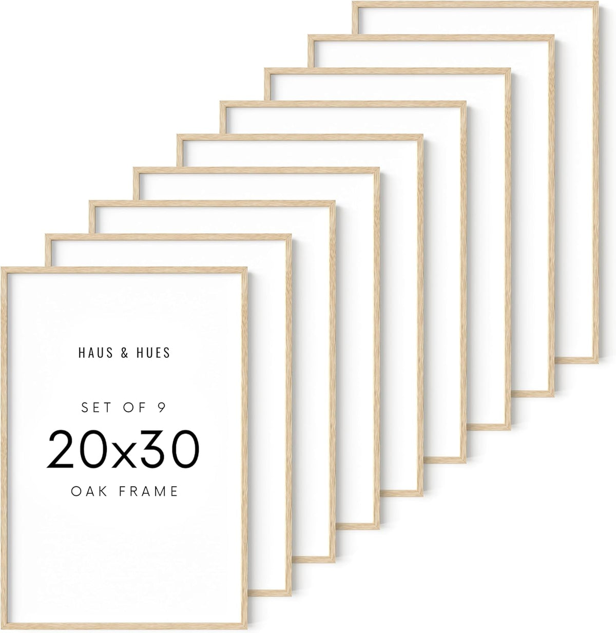 HAUS AND HUES 20 x 30 Frame Set of 9-20 By 30 Picture Frame, 20x30 Poster Frame Wood, Big 20 Inch x