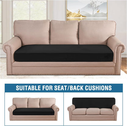 H.VERSAILTEX Velvet Stretch Individual Couch Cushion Cover Plush Cushion Slipcover for Loveseat
