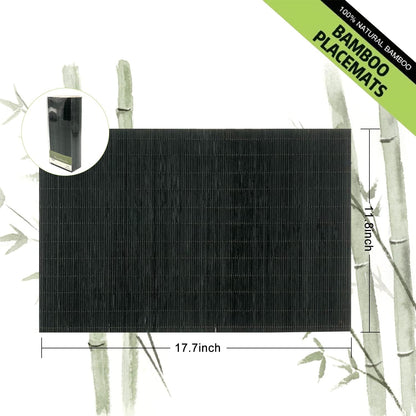 ANDSTAR Set of 8 Pcs Bamboo Placemats Sushi Rolling Mat Japanese Style Natural Anti-Slip Bamboo