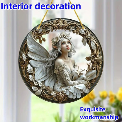 Flower Fairy Garden Decorations Angel Wing Christmas Halloween Deco Statue Art Elf Sculpture