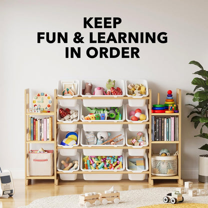 SpaceAid Toy Storage Organizer with 6 Shelves and 12 Bins, Toy Organizers Storage Bookshelf, Kids