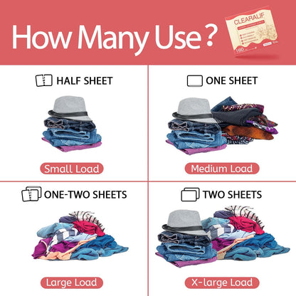 Laundry Detergent Sheets Up to 160 Loads, Magnolia - Great For Travel,Apartments, Dorms,CLEARALIF