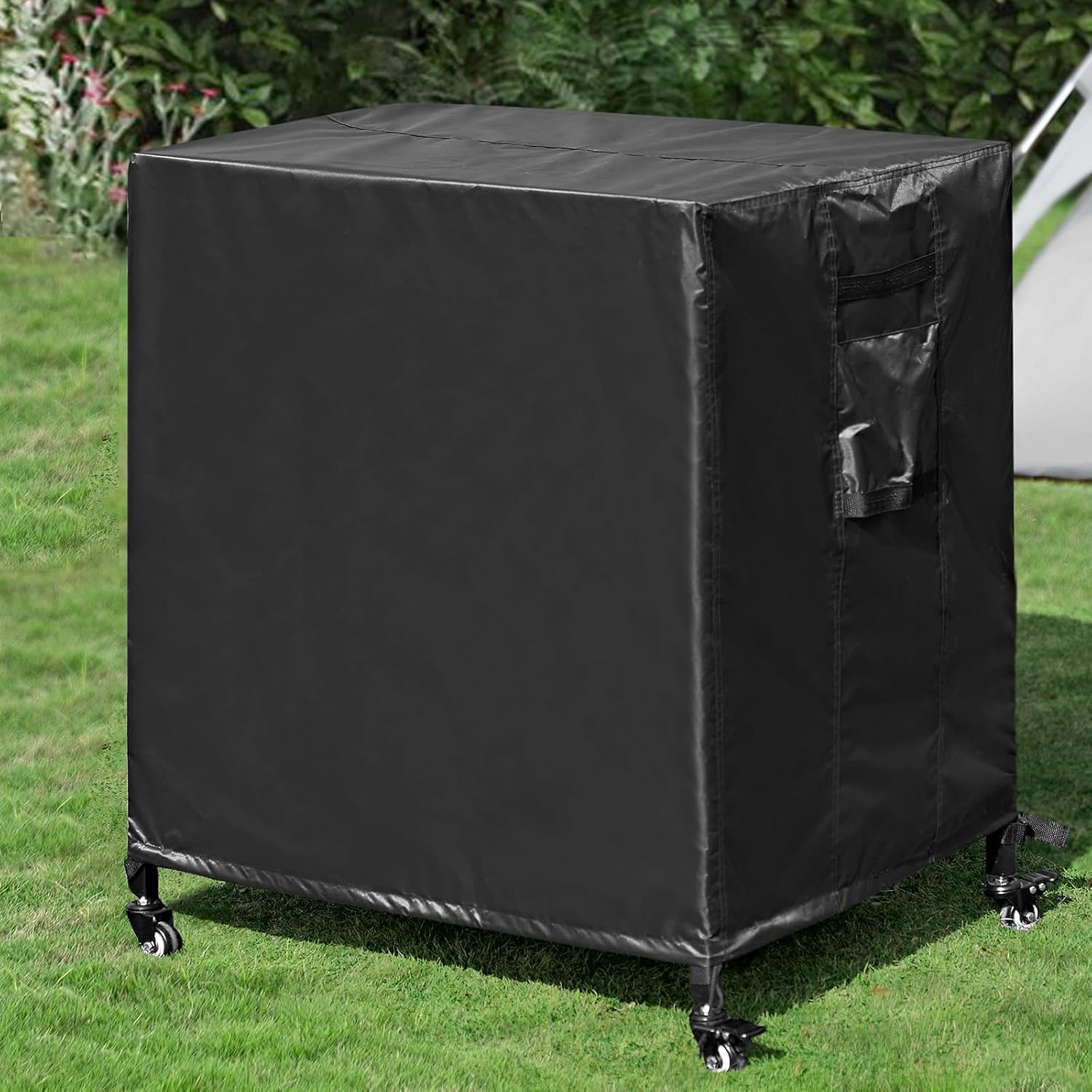 Stainless Steel Grill Cart with Cover Pizza Oven Stand with Water-Proof Cover Trolley Table with
