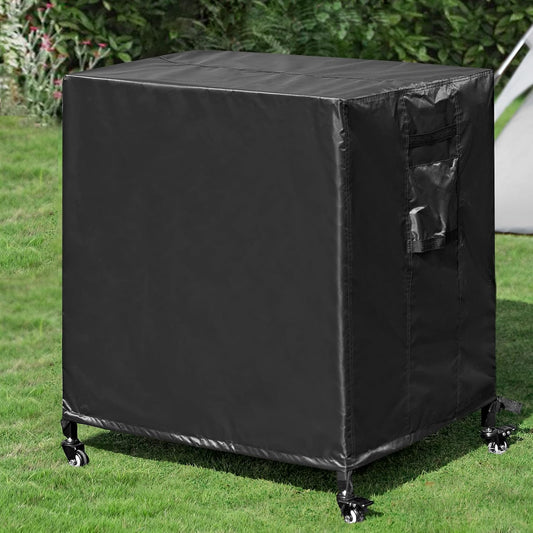 Stainless Steel Grill Cart with Cover Pizza Oven Stand with Water-Proof Cover Trolley Table with