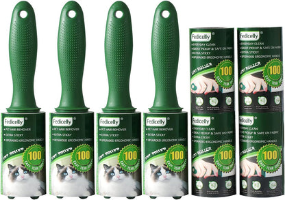 Fedicelly Lint Rollers Pet Hair Extra Sticky Clothes,Cat Dog Hair Remover Laundry Furniture