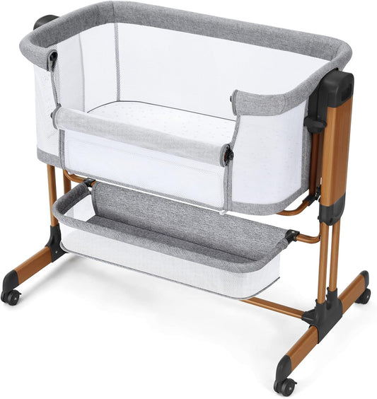 Ezebaby 3-in-1 Baby Bassinet, Rocking Baby Bassinets Bedside Sleeper, Adjustable Portable Crib for