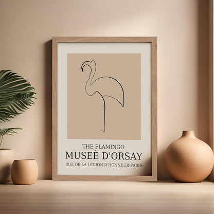 Poster Master Vintage Poster - Retro Minimalist Print - Gift for Artist, Housewarming - Flamingo