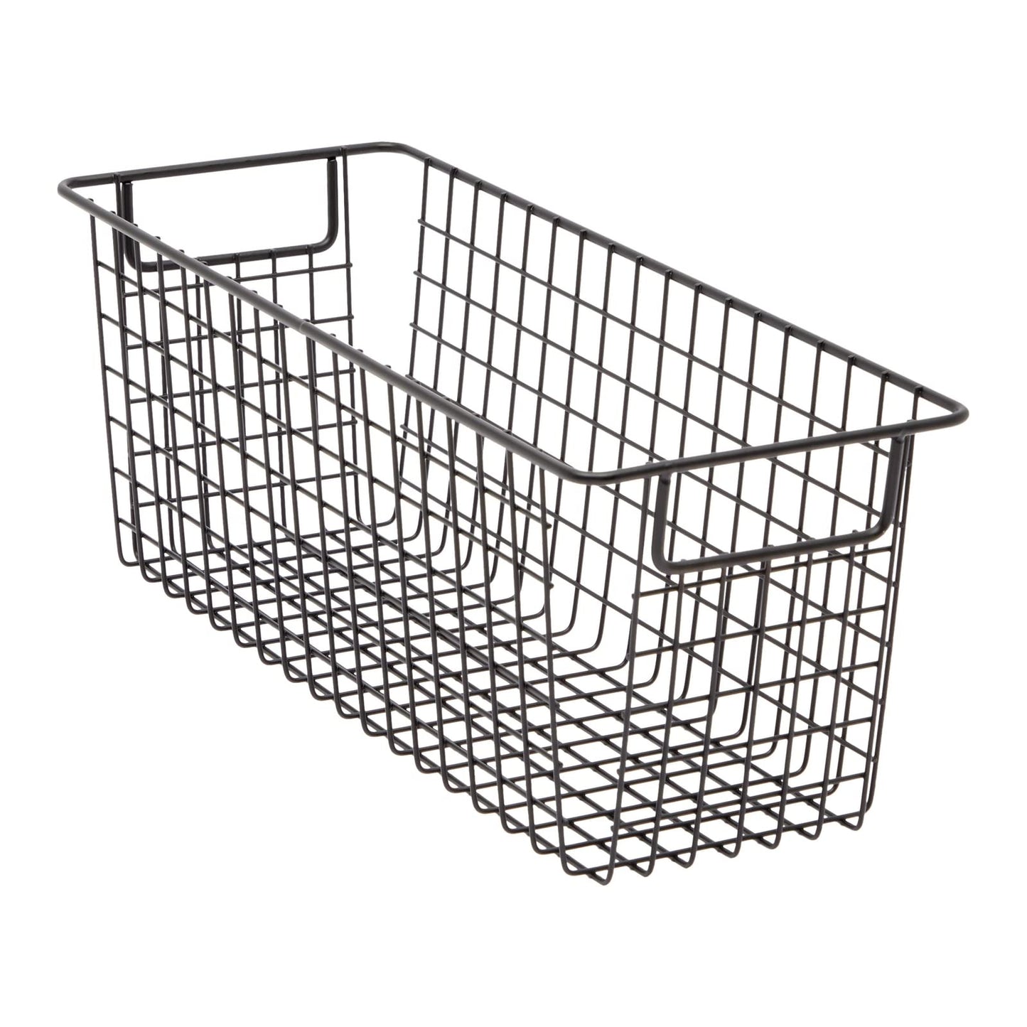 Farmlyn Creek Metal Wire Narrow Baskets - Rust-Resistant Pantry Organizer Storage - Sturdy Handles