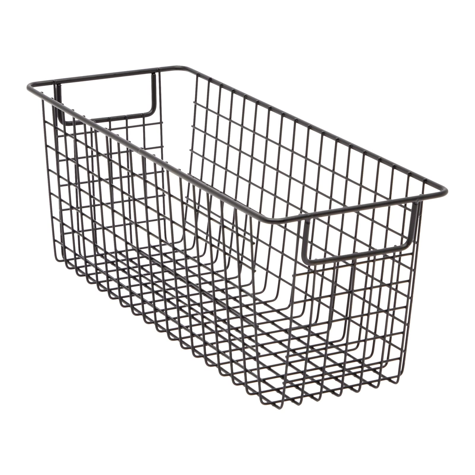 Farmlyn Creek Metal Wire Narrow Baskets - Rust-Resistant Pantry Organizer Storage - Sturdy Handles
