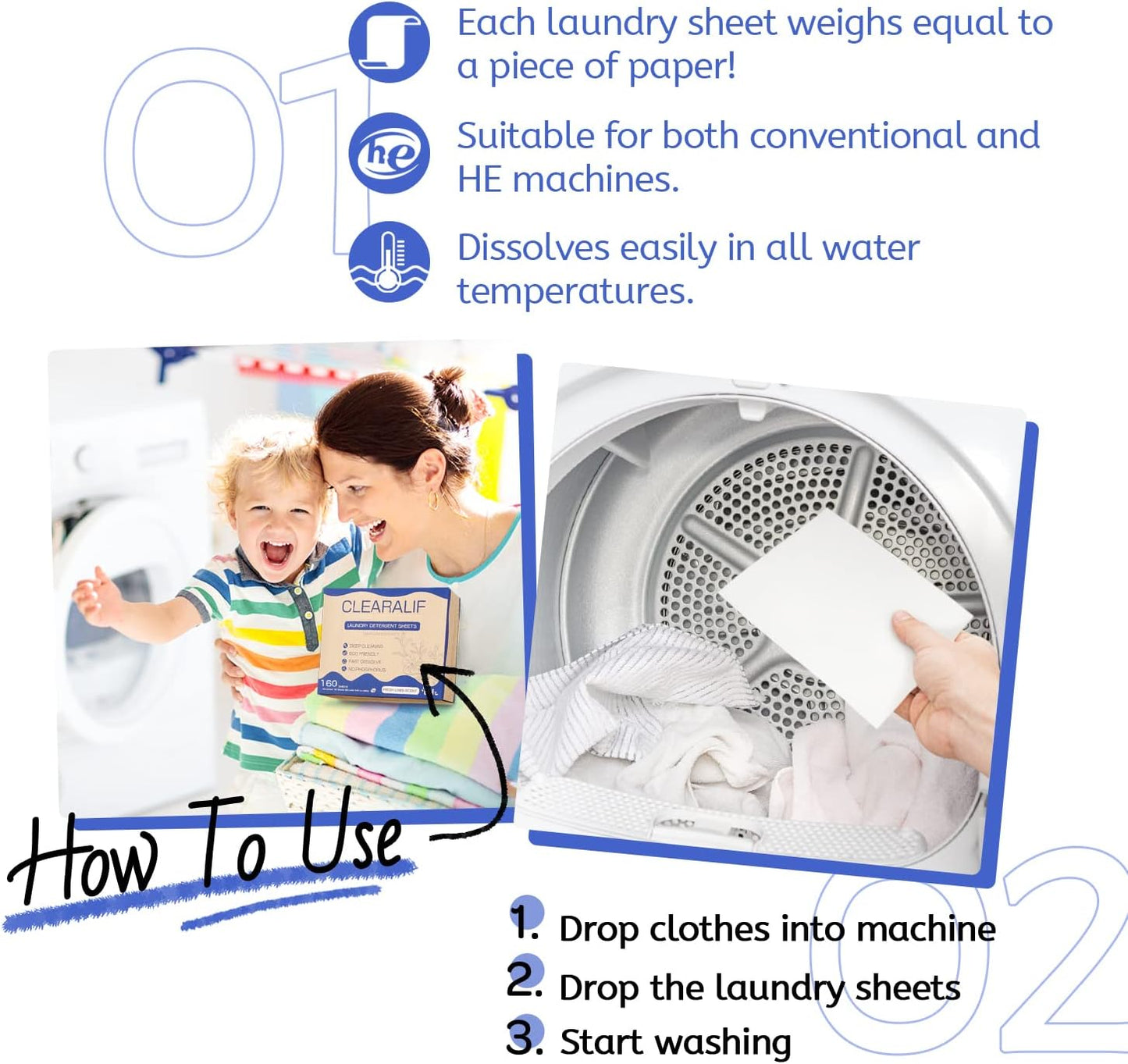Laundry Detergent Sheets Up to 320 Loads, Fresh Linen - Great For Travel,Apartments