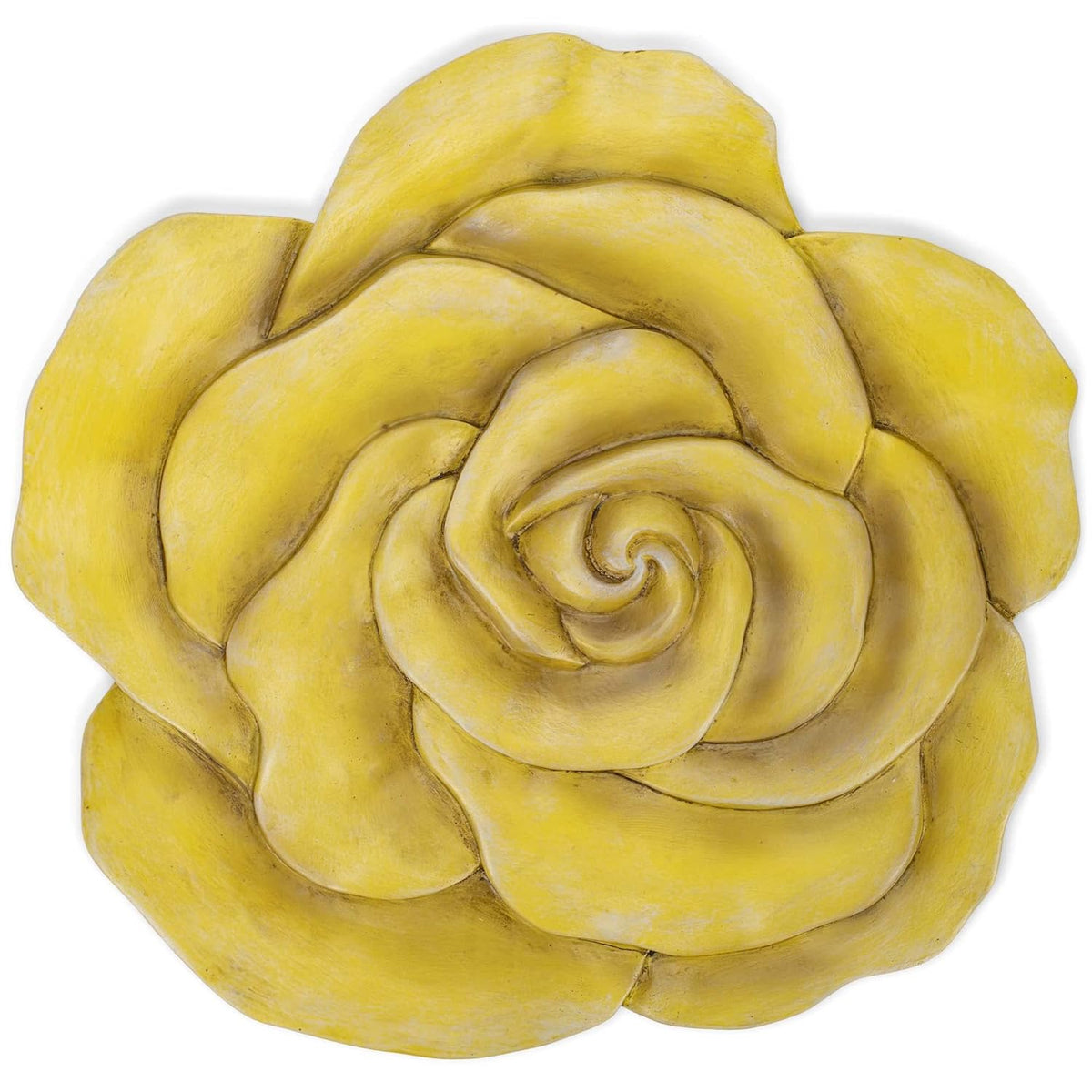 NAT & Jules Rose Flower Shaped Dimensional Indoor Outdoor 12 inch Cast Resin Decorative Garden