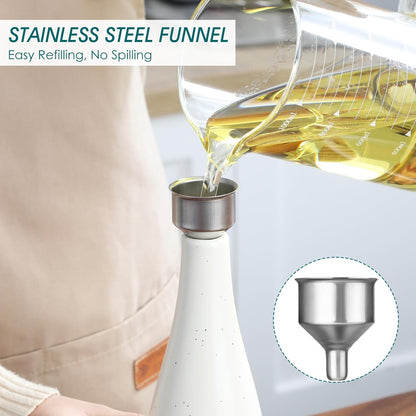 vancasso 16 Oz Ceramic Olive Oil Dispenser Bottle, Bottle Dispenser with Spout and Funnel for