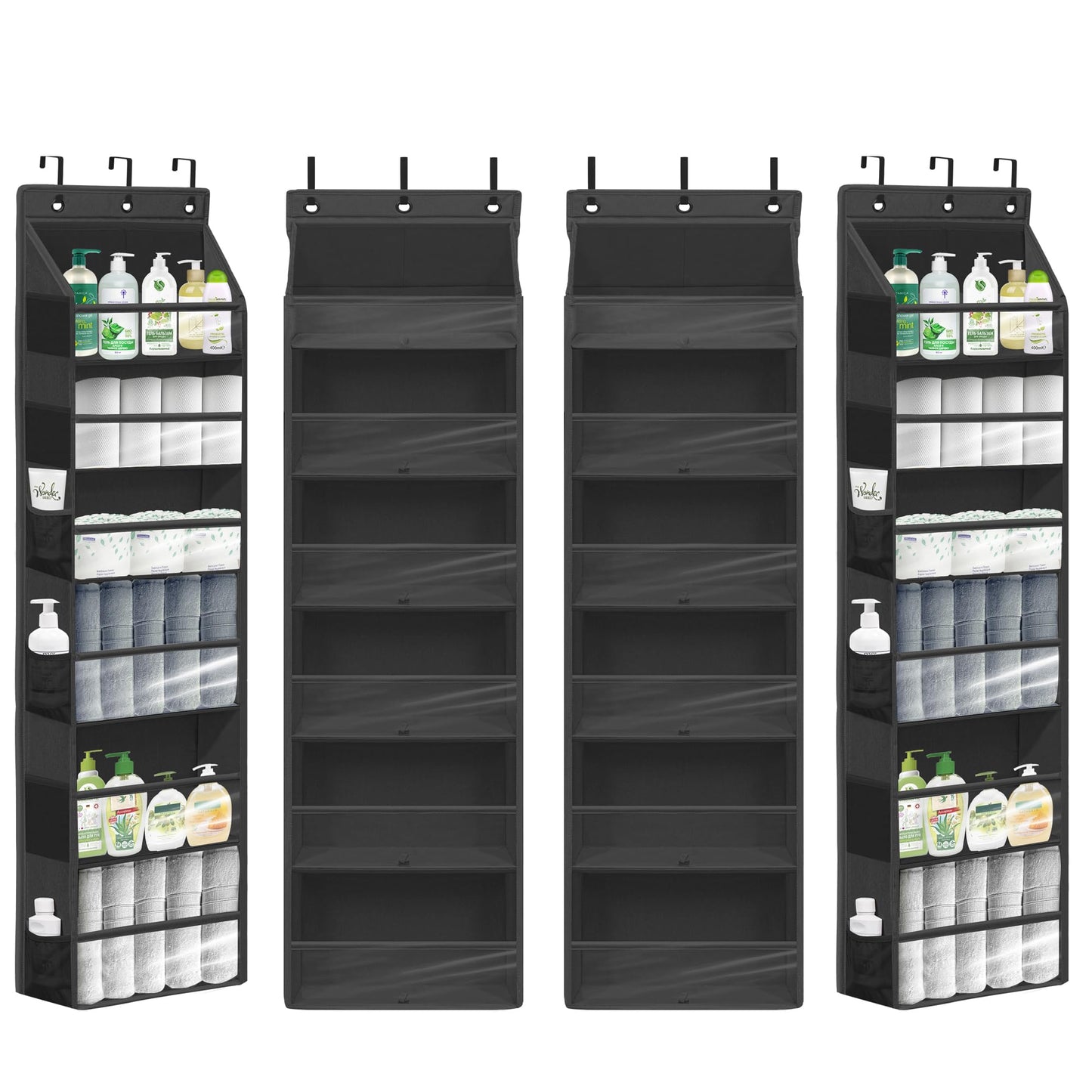 STORAGEIDEAS Over Door Organizer with 6 Extra Large Pockets 12 Side Pockets, Sturdy Closet Storage