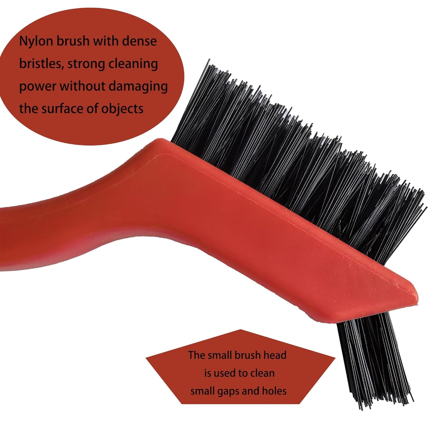 6-Pack Nylon Cleaning Brushes - Non-Scratch Nylon Bristles for Delicate Surfaces & Daily Cleaning |