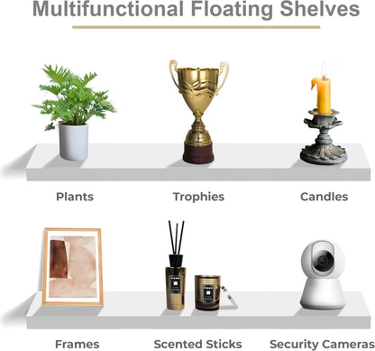 Sorbus Floating Shelves for Wall - 48 Inch Long Bathroom Shelves, Wall Decor for Bedroom, Kitchen
