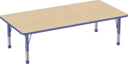 FDP Rectangle Activity School and Classroom Kids Table (36 x 72 inch), Toddler Legs, Adjustable