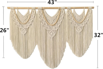 large macrame wall hanging - Boho Tapestry Macrame Wall Decor Art- Chic Bohemian Handmade Woven