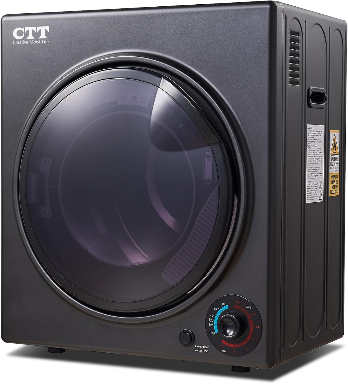 CTT 3.5 cu.ft Portable Dryer for Apartments,1500W Compact Dryer with 4 Drying Modes,120V Electric