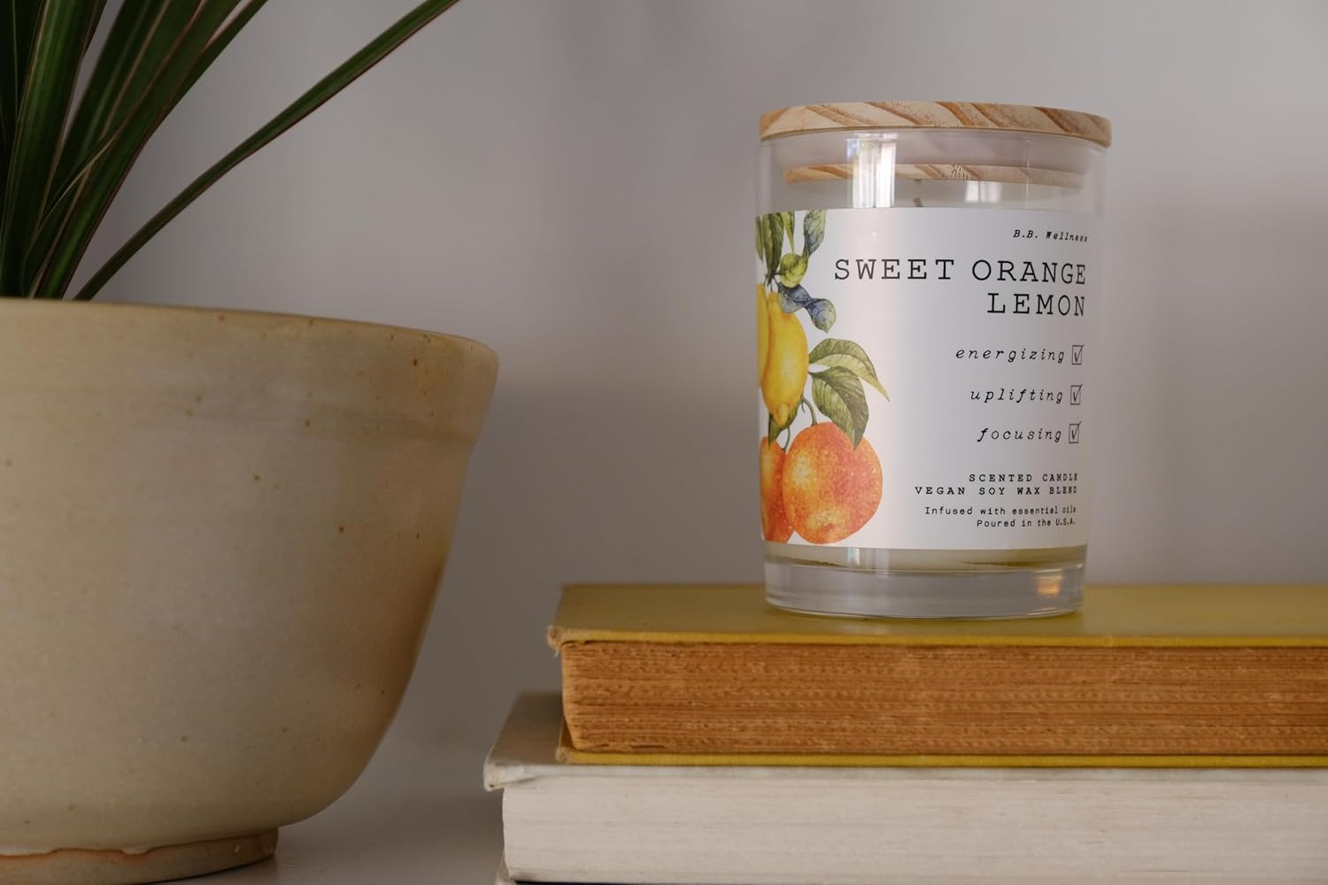 | B.B. Wellness | Hand Poured Soy Wax | Made in Small Batches | 40 Hours | 9 oz | Infused with