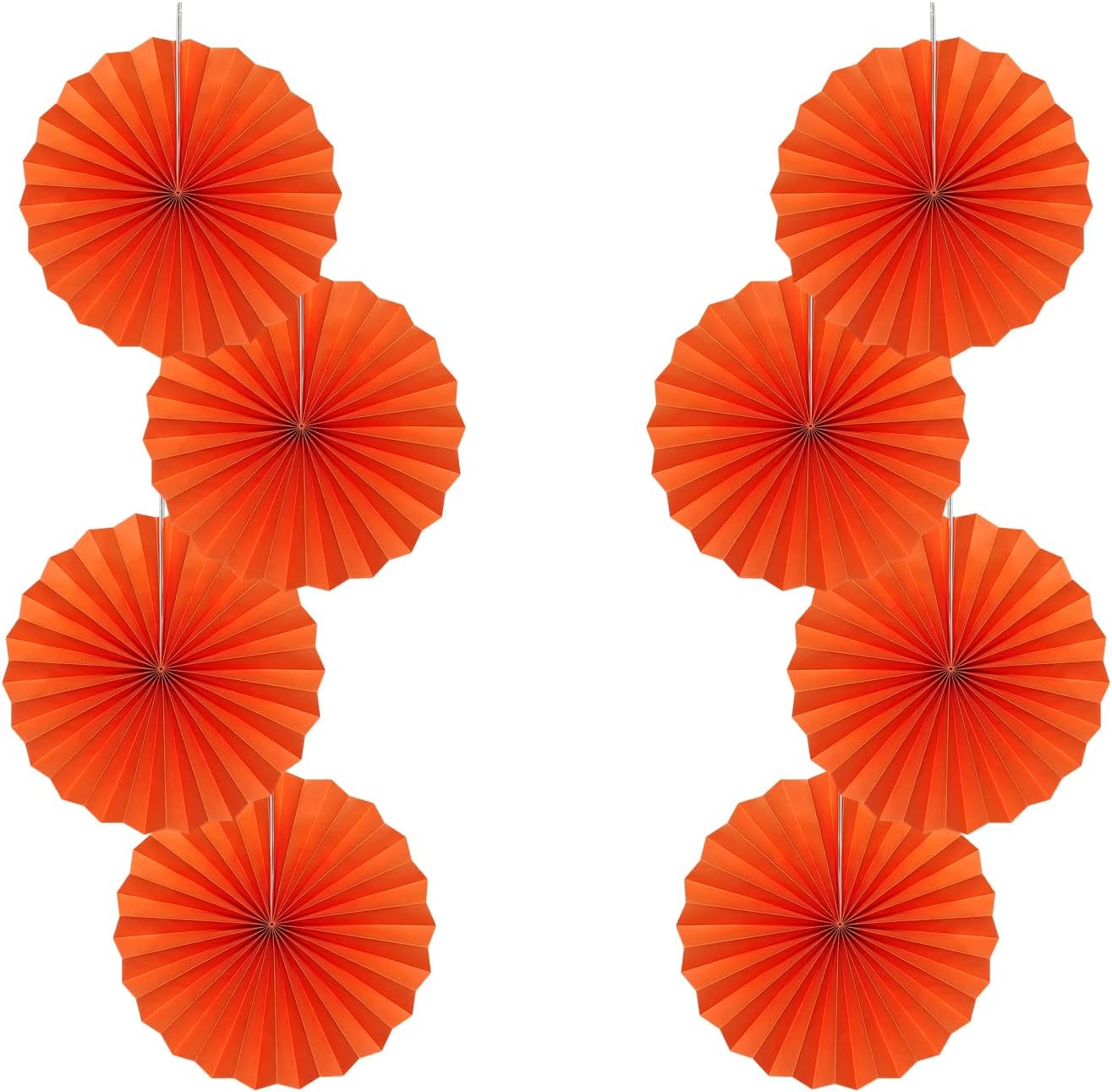 Orange Birthday Party Decorations,DIY Orange Paper Fans Hanging Decoration,12in Halloween Paper