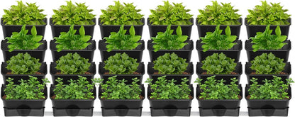 24Pack Vertical Wall Planter, 13 inch Wall Mounted Garden Planters, Stackable Wall Hanging Planter