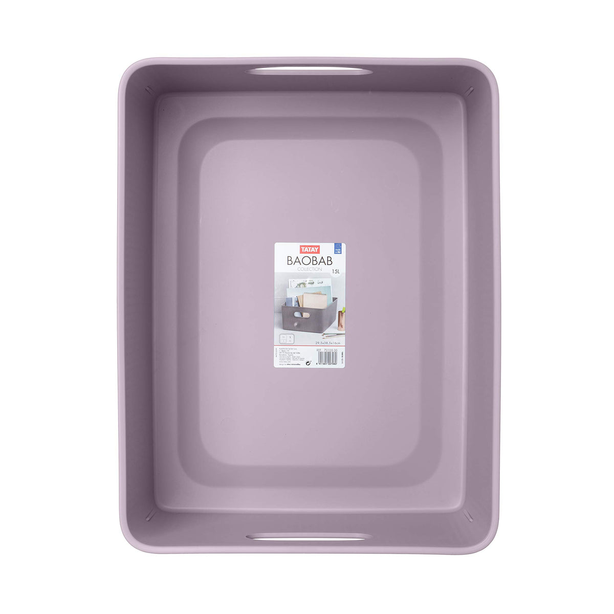Tatay Baobab Multipurpose Large Storage Basket, Lilac, 29.4 X 38.5 X 16