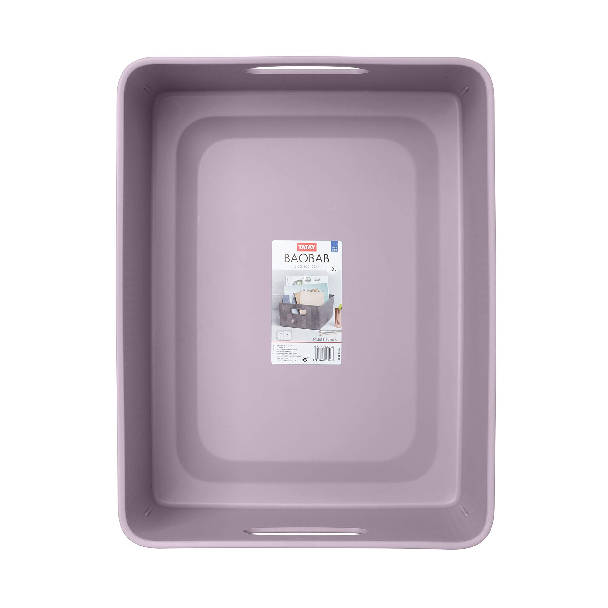 Tatay Baobab Multipurpose Large Storage Basket, Lilac, 29.4 X 38.5 X 16